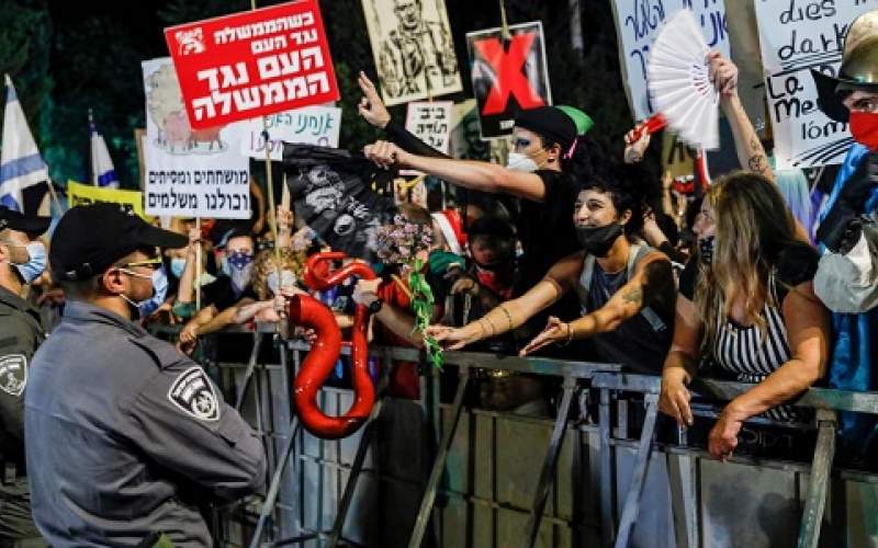 تظاهرات في تل أبيب ضد الفساد وتدبير الحكومة لجائحة كورونا
