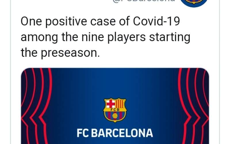 برشلونة يعلن عن إصابة أحد لاعبيه بفيروس كورونا