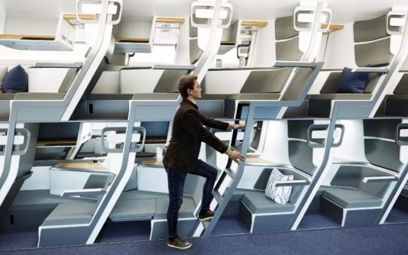 هل تصبح مقاعد الركاب بطابقين مستقبل الطيران في عصر فيروس كورونا؟