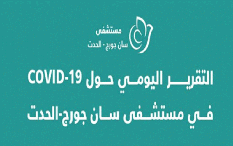 التقرير اليومي لمستشفى السان جورج - الحدث: 176 حالة كورونا جديدة